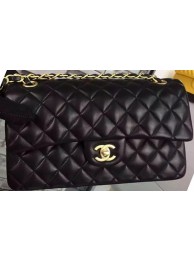Chanel 2.55 Series Flap Bag Black Sheepskin Leather A06375 Gold HY23524LG44