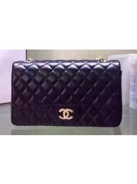 Chanel 2.55 Series Flap Bag Black Sheepskin Leather A5016 Black HY11688Tk78