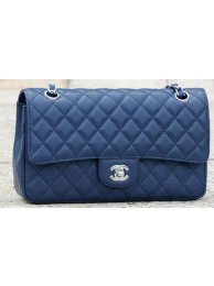 Chanel 2.55 Series Flap Bag Blue Cannage Pattern A1112 Silver HY13759hk64