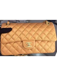 Chanel 2.55 Series Flap Bag Gold Cavier Leather A05480 Gold HY26158Pu45