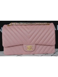 Chanel 2.55 Series Flap Bag Lambskin Chevron Leather A1112CF Pink HY15864Xr72