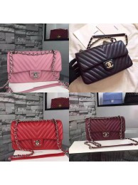 Chanel 2.55 Series Flap Bag Lambskin Chevron Leather A5378 HY8649hk64