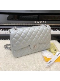 Chanel 2.55 Series Flap Bag Leather A1112CF silvery HY5368uU16
