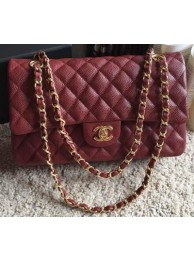 Chanel 2.55 Series Flap Bag Original Caviar Leather A1112 Burgundy HY459sp14
