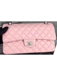 Chanel 2.55 Series Flap Bag Pink Sheepskin Leather A06375 Silver HY6767XW58