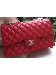 Chanel 2.55 Series Flap Bag Red Original Leather A01112 Silver HY8255KX86