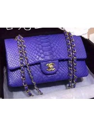 Chanel 2.55 Series Flap Bags Royal Original Python Leather A1112SA Gold HY1597nE34