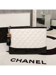 Chanel 2017 Calfskin Leather Clutch 8127 White HY13391NP24