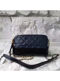 Chanel 2017 Gabrielle Original Leather Shoulder Bag 17817 Dark Blue HY22114Kf26