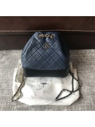 Chanel 2018 Original Calfskin Leather Backpack 81229 Blue HY4377UF26