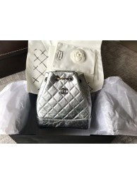 Chanel 2018 Original Calfskin Leather Backpack 81229 Silver HY20353cP15