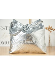 CHANEL 22 HANDBAG AS3260 Silver HY10637jo45