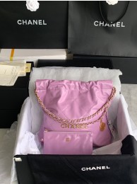 CHANEL 22 HANDBAG Shiny Calfskin & Gold-Tone Metal AS3261 AS3260 Purple HY10468dN21