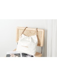 CHANEL 22 SMALL HANDBAG AS3260 white&gold Metal HY13429Gw67