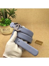 Chanel 30mm Leather Belt CH5234 Blue HY11238Ty85