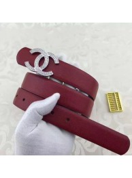 Chanel 30mm Leather Belt CH5235 Red HY19323hI90