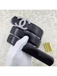 Chanel 30mm Patent Leather Belt CH5230 Black HY8820fJ40