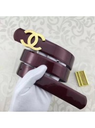 Chanel 30mm Patent Leather Belt CH5231 Wine HY5219bm74