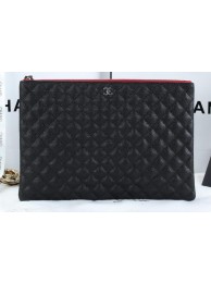 Chanel A6952 Clutch Bag Cannage Pattern Leather Black HY15833pk20