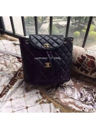 Chanel Backpack Sheepskin Original Leather A9036 Black HY15789sp14