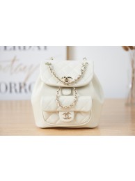 Chanel Backpack Sheepskin Original Leather AS2908 white HY1479mV18
