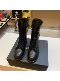 Chanel Boots 4CM Heels Calfskin Leather Shoes CH2738 Black Shoes HY10099KX22