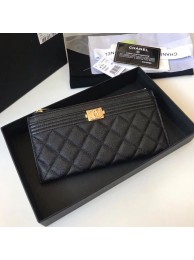 Chanel boy chanel pouch Calfskin & Gold-Tone Metal A81254 black HY23423fo19
