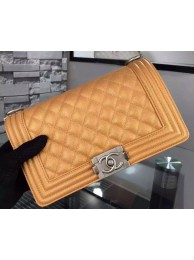 Chanel Boy Flap Shoulder Bag Gold Original Calfskin Leather A8708 Silver HY6962Ym74
