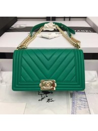 Chanel Boy Flap Shoulder Bag Original Sheepskin Leather A67086 green HY19157xh67