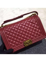 Chanel Boy Flap Shoulder Bag Original Sheepskin Leather A67088 Burgundy HY2346ea89
