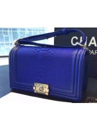 Chanel Boy Flap Shoulder Bag Royal Python Leather A66095 Silver HY8754fH28