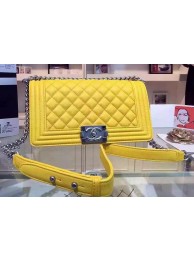 Chanel Boy Flap Shoulder Bags Deer Leather A67086 Yellow HY21218hi67