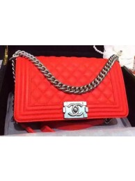 Chanel Boy Flap Shoulder Bags Deer Skin Leather A67086 Red HY24317Is53