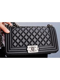 Chanel Boy Flap Shoulder Bags Sheepskin Leather A67086 Black HY9716Gp37
