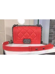 Chanel Boy mini Flap Bag Original Leather CHA9575 Red HY20801vm49
