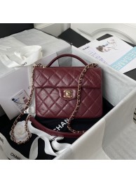 CHANEL Calfskin Flap Shoulder Bag AS2892 red HY3226OG45