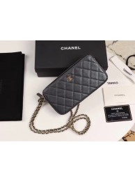 Chanel Calfskin & Gold-Tone Metal A82527 black HY26523Pu45