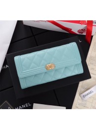 Chanel Calfskin Leather & Gold-Tone Metal A80286 sky blue HY2871pB23