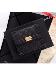 Chanel Calfskin Leather & Gold-Tone Metal A80734 black HY4129CD62