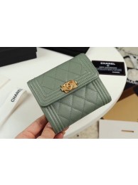 Chanel Calfskin Leather & Gold-Tone Metal A80734 light green HY22524EB28