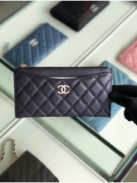 Chanel Calfskin Leather & Gold-Tone Metal A84107 black HY5711zd34