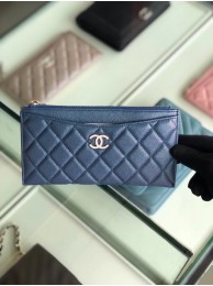 Chanel Calfskin Leather & Gold-Tone Metal A84107 blue HY6534yC28