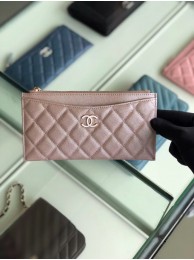 Chanel Calfskin Leather & Gold-Tone Metal A84107 light pink HY6818dN21
