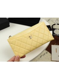 Chanel Calfskin Leather & Gold-Tone Metal A84107 yellow HY16875hc46