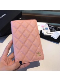 Chanel Calfskin Leather & Gold-Tone Metal Wallet A80385 Pink HY15262yk28