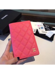 Chanel Calfskin Leather & Gold-Tone Metal Wallet A80385 Rose HY12637Is53