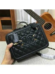 Chanel Calfskin Leather Shoulder Bag 6070 Black HY1725fr81