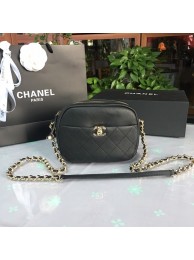 Chanel camera case Lambskin & Gold-Tone Metal AS0137 black HY3599Oq54