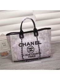 Chanel Canvas Leather Tote Shopping Bag 68047D HY23750KX51