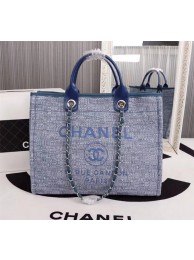 Chanel Canvas Tote Shopping Bag 8099 blue HY1088Pf97